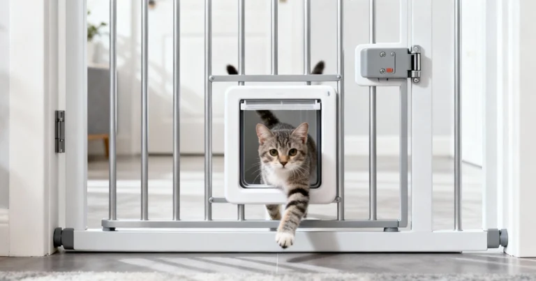 baby gate with cat door