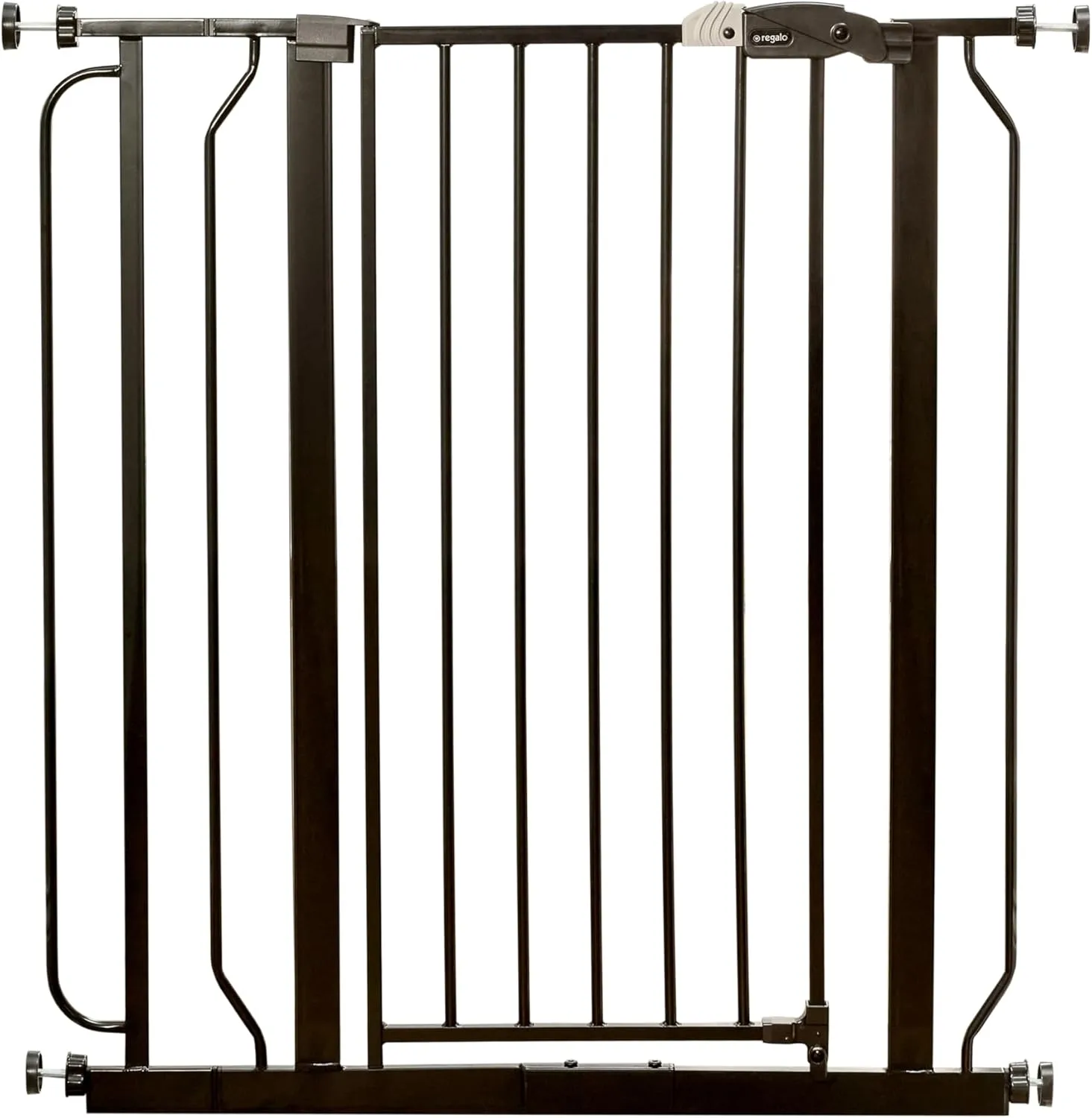 Extra tall baby gate with door open — Regalo